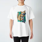 ツバキリマツの蹴りぐるみ茶トラ Regular Fit T-Shirt