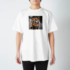 kaerinofficeの2匹のかわいい柴犬が仲良く並んで写っています。 Regular Fit T-Shirt