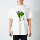 satobuncho8の小松菜と文鳥 Regular Fit T-Shirt