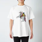 The GrandpaのThe Grandpa on a unicorn スタンダードTシャツ