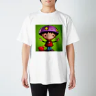KINOKO1147の【数量限定デザイン】鮮やかな紫の帽子を被ったお洒落な男の子きのこ君🍄 Regular Fit T-Shirt