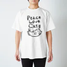 TomoshibiのPeace Love Cats スタンダードTシャツ
