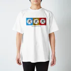 とやまソフトセンターの狂犬病予防注射済ステッカー風(三連)  Regular Fit T-Shirt