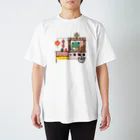 Free love,Freedom のカエルくんの"一所懸命"屋台 Regular Fit T-Shirt