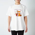 あずき母のソフトクリームと柴犬さん（赤柴） スタンダードTシャツ