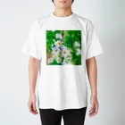 yunyunlivvyの水色小花 Regular Fit T-Shirt