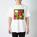 yunyunlivvyの椿 Regular Fit T-Shirt