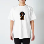 COCO SHOPの長毛ダックスフンド（ちんちんポーズ） Regular Fit T-Shirt