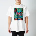 hirakoARTのカラフルなニワトリ Regular Fit T-Shirt