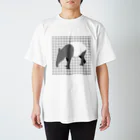 harukiのオシャレする動物　マレーバク×千鳥格子 Regular Fit T-Shirt