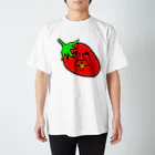 右手リアンうめもと公式のイチゴのかずや　横向き スタンダードTシャツ