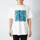 金澤シュウの魚ではない（ややパステル調） Regular Fit T-Shirt