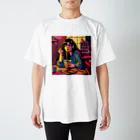 umi@80sエモいヌードルTシャツのNostalgic Midnight – ラーメンとシティポップの夜 Regular Fit T-Shirt