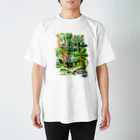 おかやまたかとし & こやまもえ／イラストレーターのJUNGLE（首長竜） Regular Fit T-Shirt