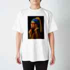 エム・スターのCANDY GIRL with a Pearl – 真珠とキャンディの少女Tシャツ Regular Fit T-Shirt