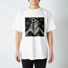 がんばらないちゃんのCosmic tyranno girl monotone Regular Fit T-Shirt