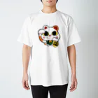 開運キャラ祭りの招き猫　 Regular Fit T-Shirt