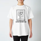 ちっぱの犬ごはん待ちドッグ（黒字） Regular Fit T-Shirt