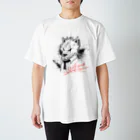 リプヲのwolf gangホワイトデザイン スタンダードTシャツ