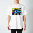 石井郁巳　具象　抽象　オンライングッズのクジらん Regular Fit T-Shirt