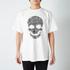 クロート・クリエイションの白骨の御文のスカル黒 Regular Fit T-Shirt