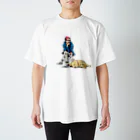 村田ポコのおじさんと犬（ゴールデンレトリバー） スタンダードTシャツ