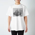 光平洋子のかしこいプーリー犬が振り向いた。puli illustration  Regular Fit T-Shirt