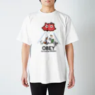 ねずみのすきまのめんだこちゃん OBEY (淡色用)  スタンダードTシャツ