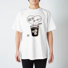 刻々珈琲の愛すコーヒー＜グラス＞ポジ Regular Fit T-Shirt