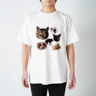 nyanmagemaruのわが家のねこたち Regular Fit T-Shirt