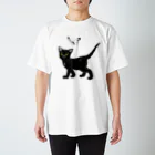 夜舟の黒猫と紋白 Regular Fit T-Shirt