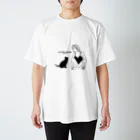 pawsの猫と女の子 スタンダードTシャツ