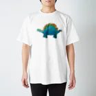 maggiolataの朝の海の色した恐竜 スタンダードTシャツ