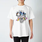 アトリエ･グリッターのとけるねこ Regular Fit T-Shirt