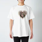 release٭❀*のうさぎとハート Regular Fit T-Shirt