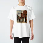 Art Baseの小路 / フェルメール (View of Houses in Delft (The little Street) 1658) Regular Fit T-Shirt