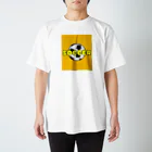 happy_25chanのサッカーボール柄Tシャツ（黄色/白） Regular Fit T-Shirt