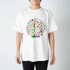 BIRD-KISSの100 BIRD・円形Tシャツ002 Regular Fit T-Shirt