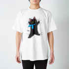 たたメーピーのたたメーピー 〈くっつきにゃん/黒〉 Regular Fit T-Shirt