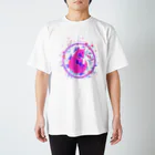 たかはし あいさのキツネ犬のお昼寝(pink) Regular Fit T-Shirt