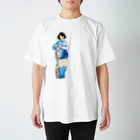 ゲロいＴシャツ屋さんのHARD ENDURO GIRL/BLUE Regular Fit T-Shirt