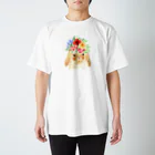 ヒラノマキコの花畑のロップイヤー スタンダードTシャツ