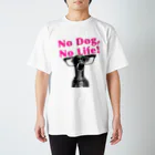 イロハのNo dog,No life! ピンク スタンダードTシャツ