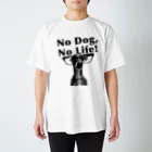 イロハのNo dog,No life! 黒 Regular Fit T-Shirt