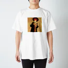 Art Baseのエゴン・シーレ / 1909 / Woman with Black Hat / Egon Schiele Regular Fit T-Shirt