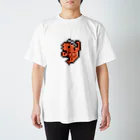 995(ｷｭｳｷｭｳｺﾞ)のドット絵むきむきえび Regular Fit T-Shirt