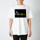 保護猫活動中すみパンさんへの支援ッズ！のNo.20 バットにゃんがUFOに～！！ Regular Fit T-Shirt