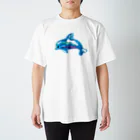 ゆりののイルカちゃん風船（ブルー） 티셔츠