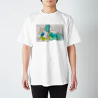 アクアリトゥンのねこねこグリーン Regular Fit T-Shirt