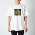 Art Baseのグスタフ・クリムト / 1907 /Flower Garden / Gustav Klimt Regular Fit T-Shirt